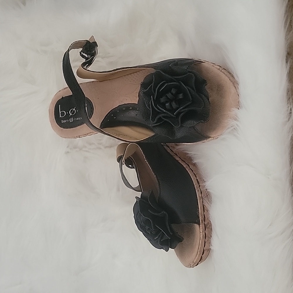 BOC flowered wedge sandals